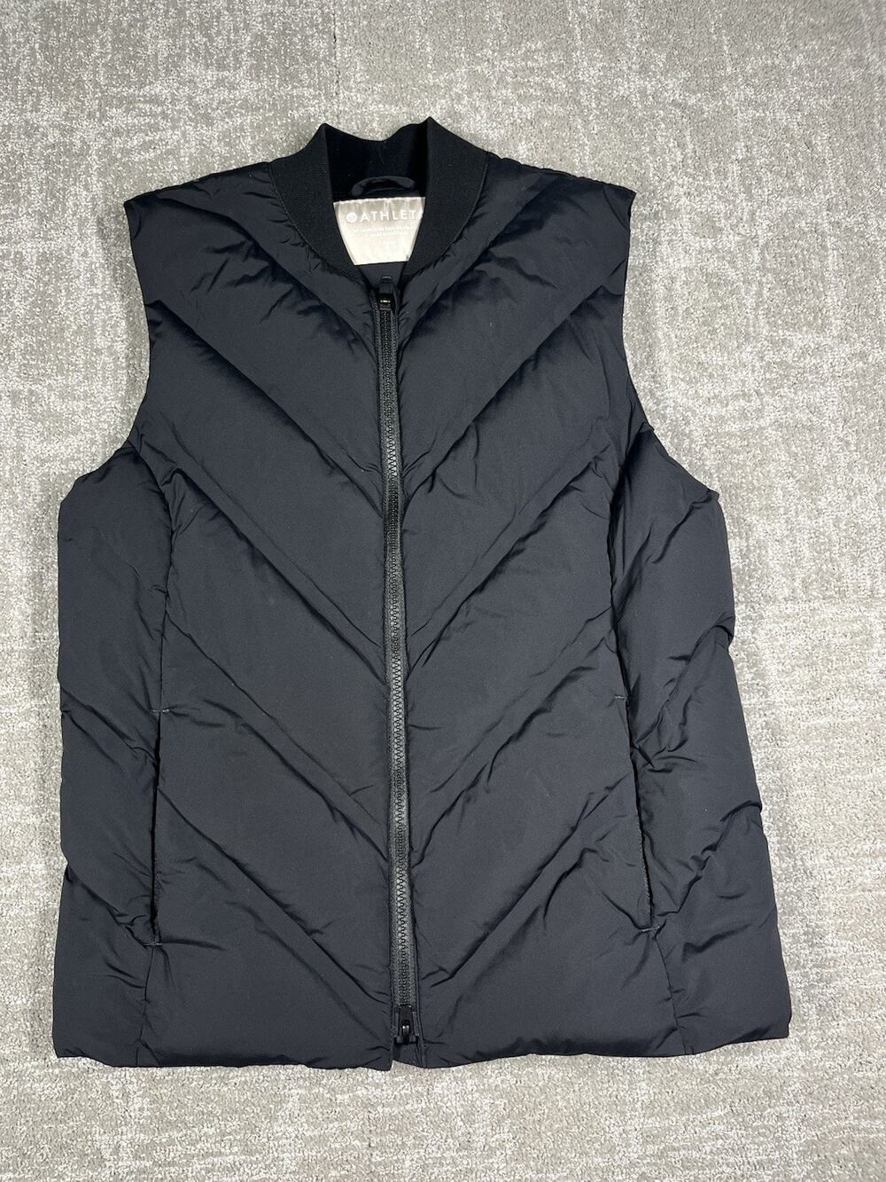 Athleta Down Puffer Inlet Vest Winter Black Size XS